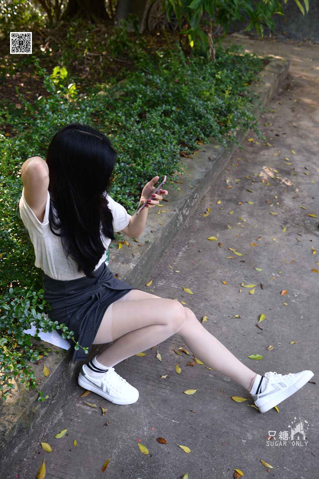 图片[157]-[只糖棉袜] NO.043 文文 包臀裙肉丝棉袜小白鞋 在线浏览 – 速更版-美库