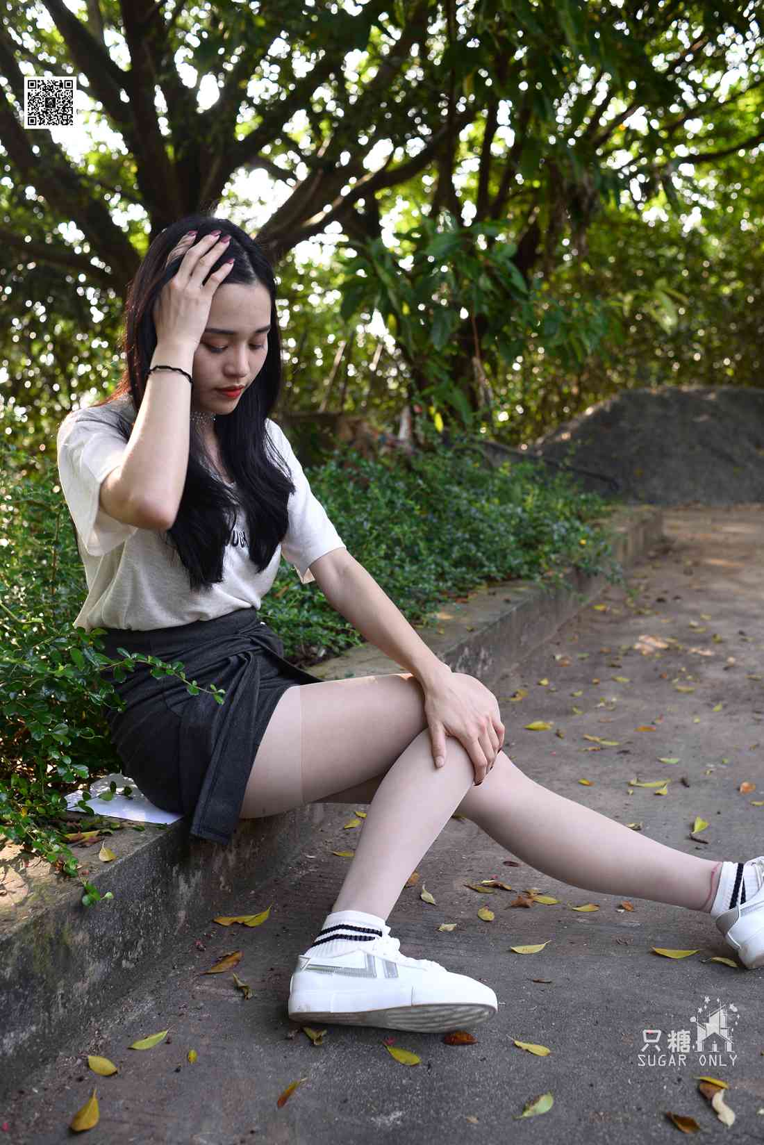 图片[105]-[只糖棉袜] NO.043 文文 包臀裙肉丝棉袜小白鞋 在线浏览 – 速更版-美库