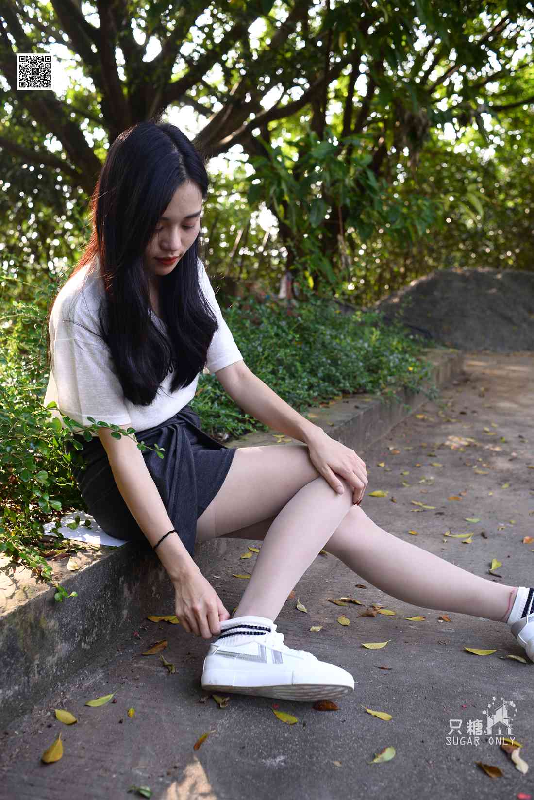 图片[95]-[只糖棉袜] NO.043 文文 包臀裙肉丝棉袜小白鞋 在线浏览 – 速更版-美库