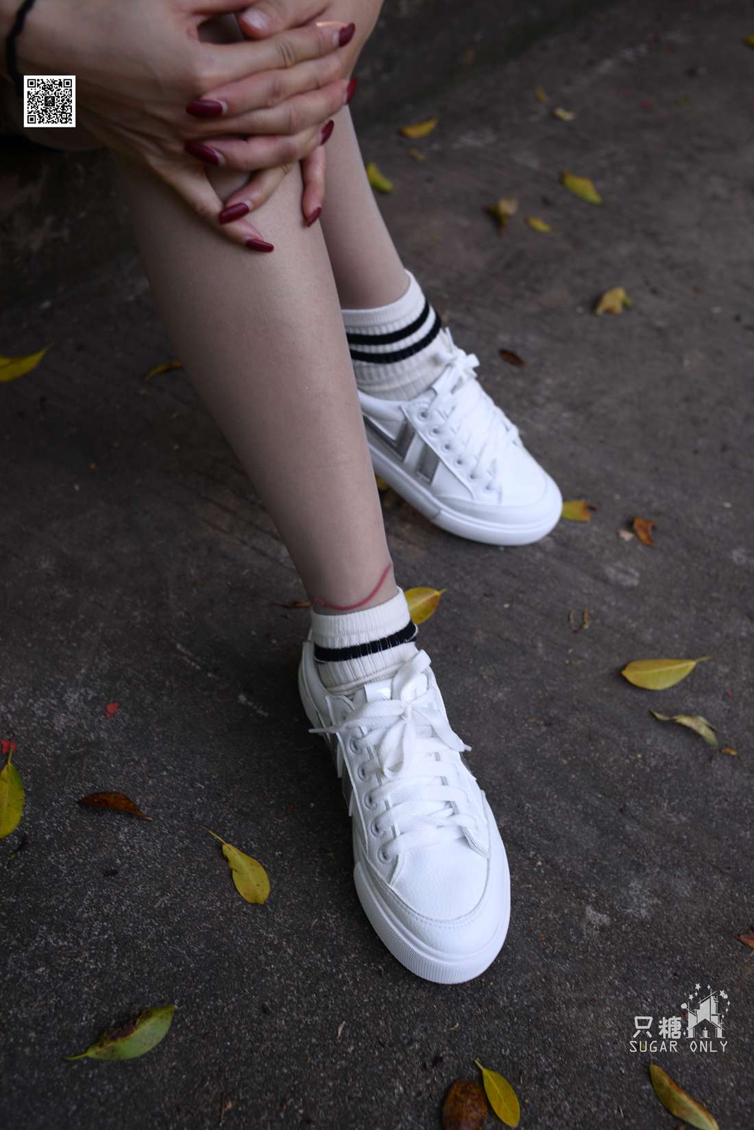 图片[204]-[只糖棉袜] NO.043 文文 包臀裙肉丝棉袜小白鞋 在线浏览 – 速更版-美库
