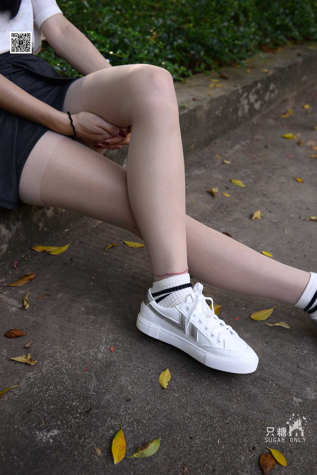 图片[111]-[只糖棉袜] NO.043 文文 包臀裙肉丝棉袜小白鞋 在线浏览 – 速更版-美库
