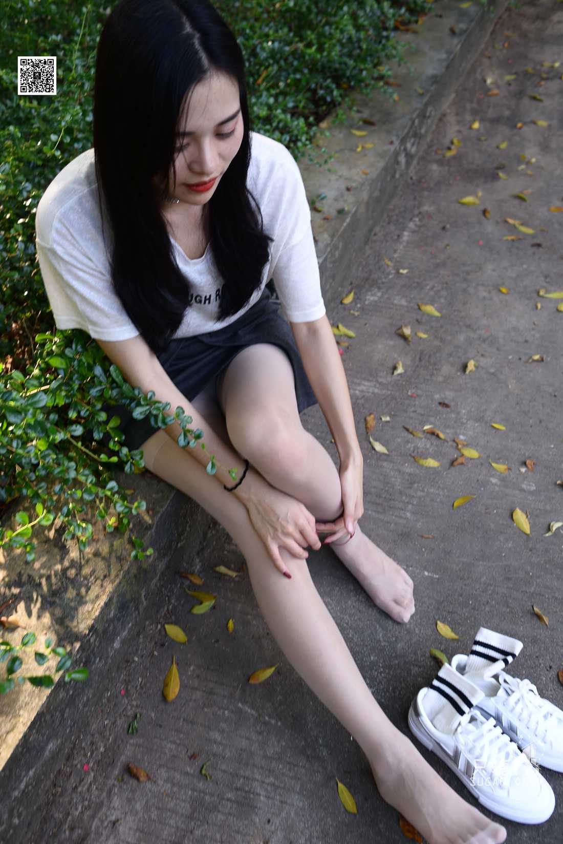 图片[160]-[只糖棉袜] NO.043 文文 包臀裙肉丝棉袜小白鞋 在线浏览 – 速更版-美库