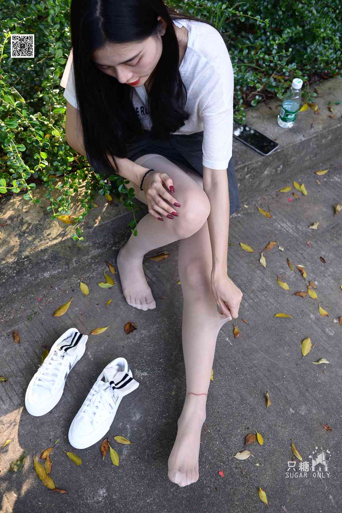 图片[276]-[只糖棉袜] NO.043 文文 包臀裙肉丝棉袜小白鞋 在线浏览 – 速更版-美库