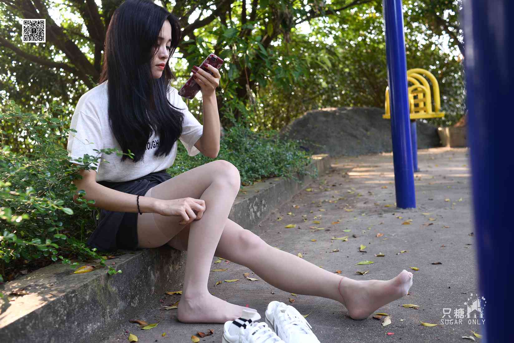 图片[100]-[只糖棉袜] NO.043 文文 包臀裙肉丝棉袜小白鞋 在线浏览 – 速更版-美库
