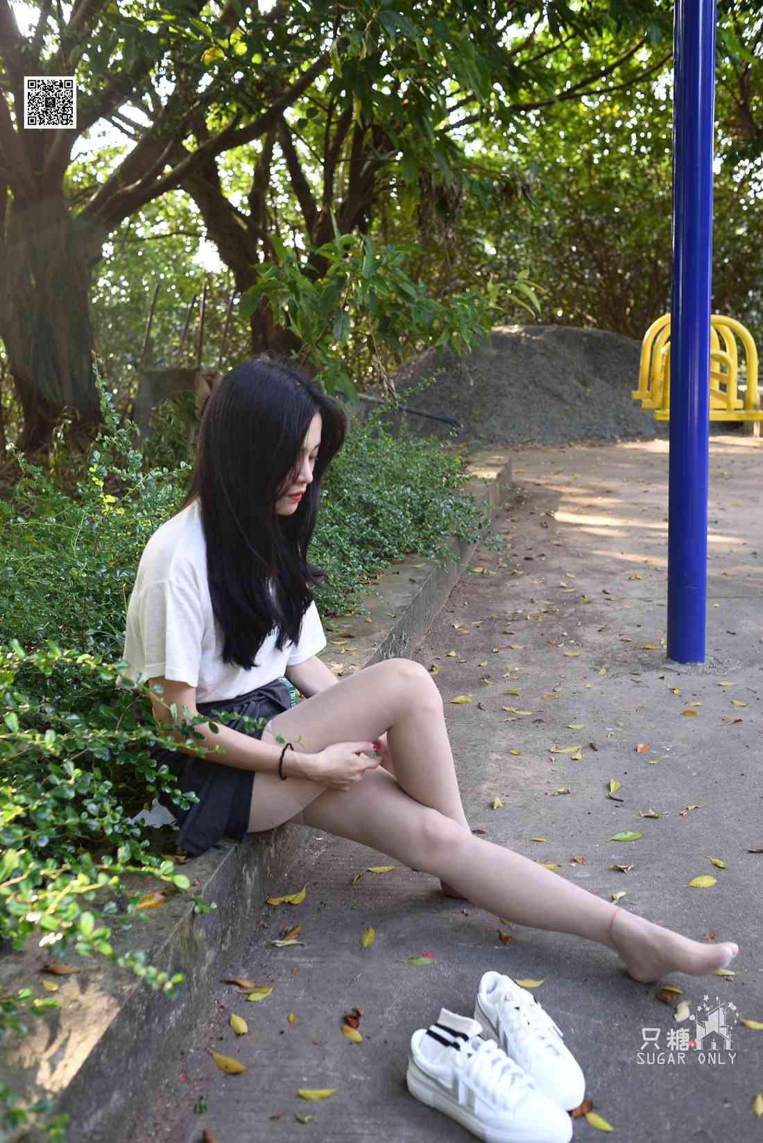 图片[240]-[只糖棉袜] NO.043 文文 包臀裙肉丝棉袜小白鞋 在线浏览 – 速更版-美库