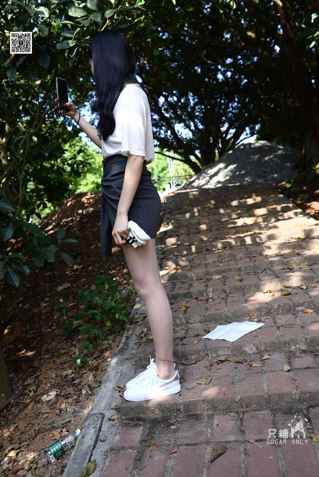 图片[106]-[只糖棉袜] NO.043 文文 包臀裙肉丝棉袜小白鞋 在线浏览 – 速更版-美库