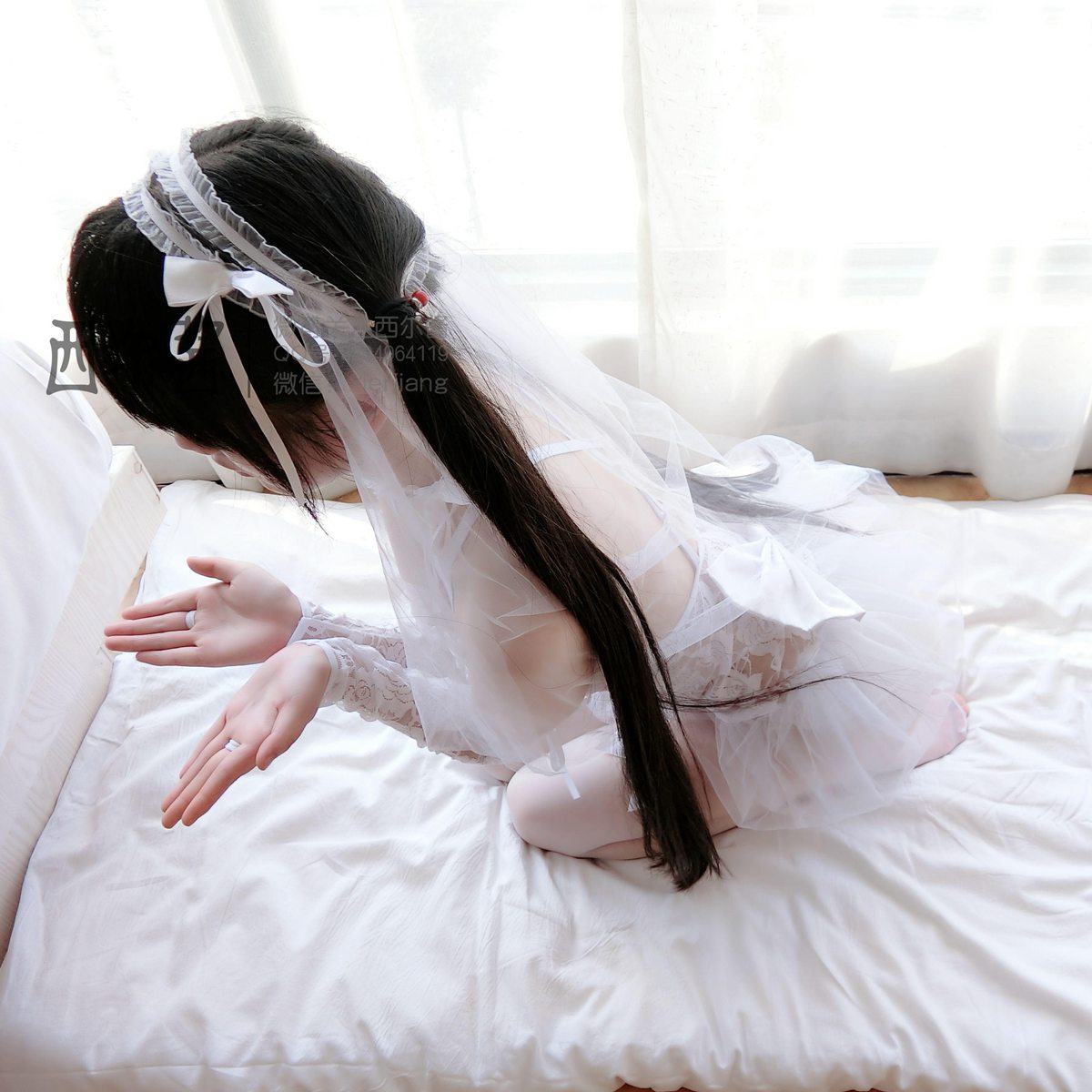 图片[13]-微博萌妹子@西尔酱 – 纯白花嫁 在线浏览 – 速更版-美库