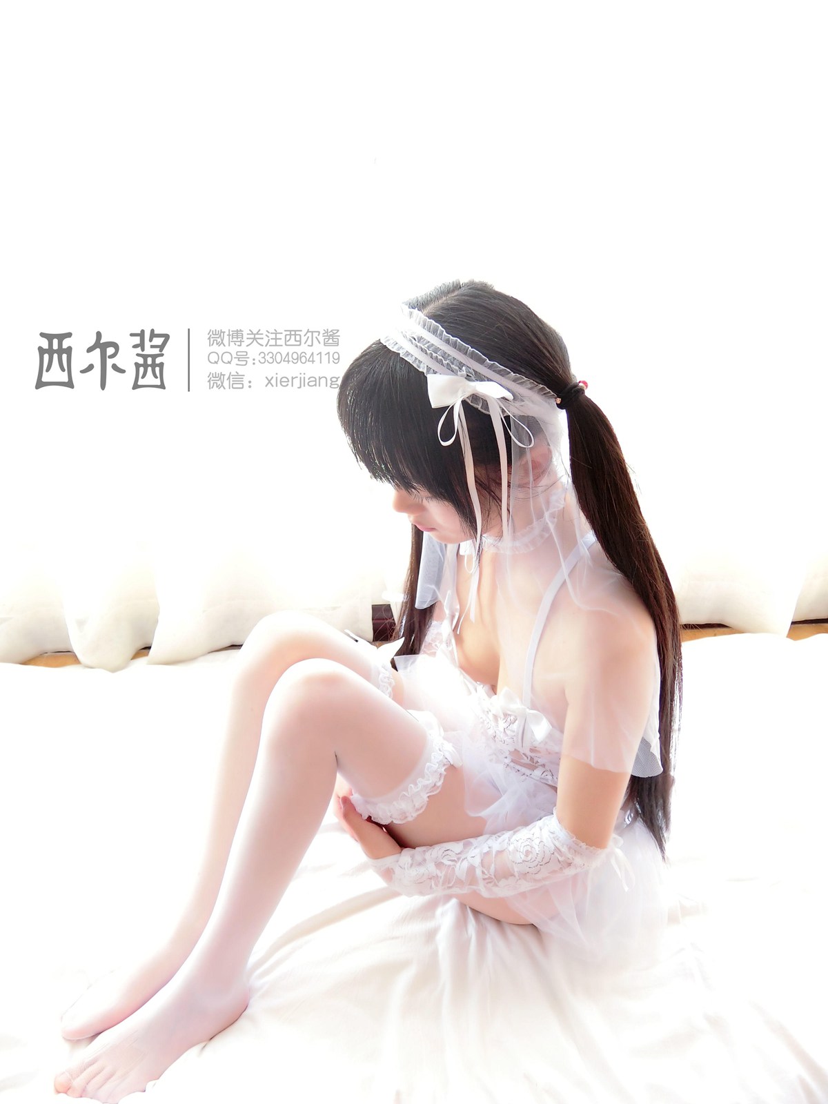图片[14]-微博萌妹子@西尔酱 – 纯白花嫁 在线浏览 – 速更版-美库
