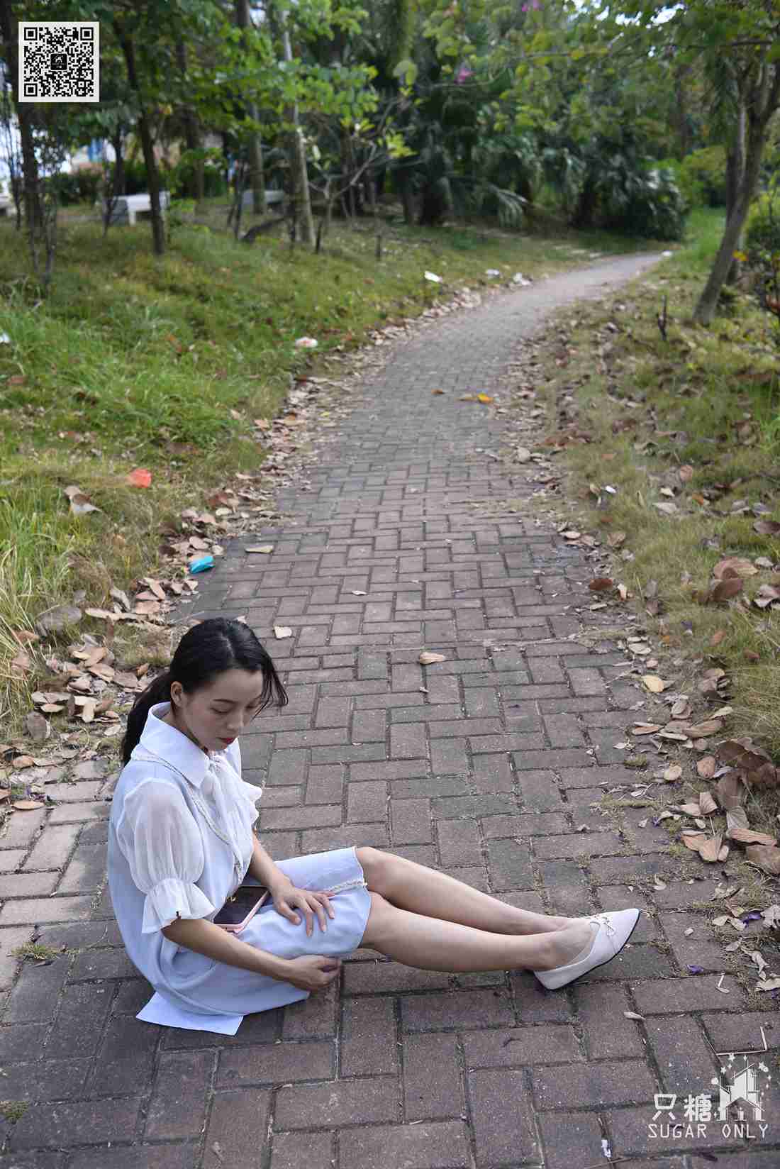 图片[8]-[只糖棉袜] NO.075 薄荷 听叶落下的声音 在线浏览 – 速更版-美库