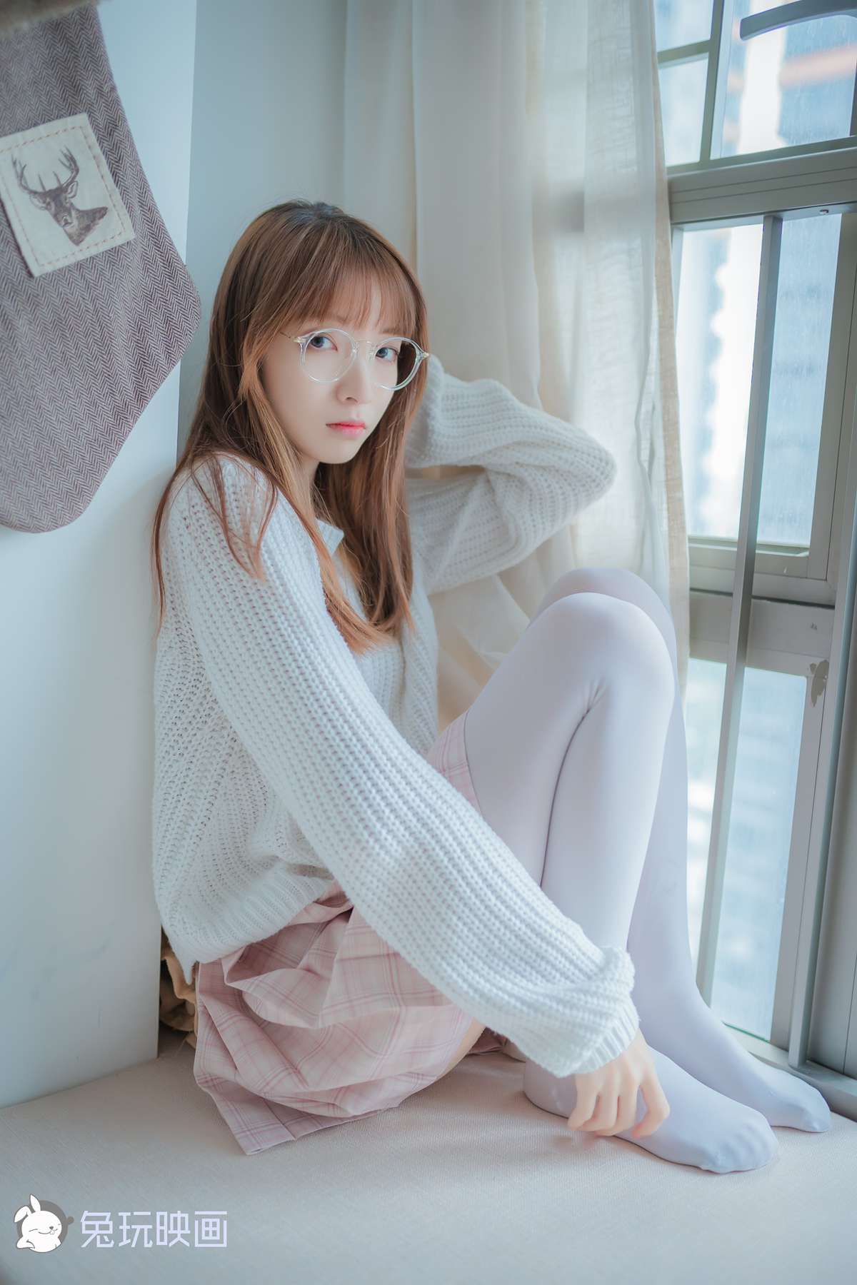 图片[16]-兔玩映画 B081 粉格裙的眼镜娘 在线浏览 – 速更版-美库