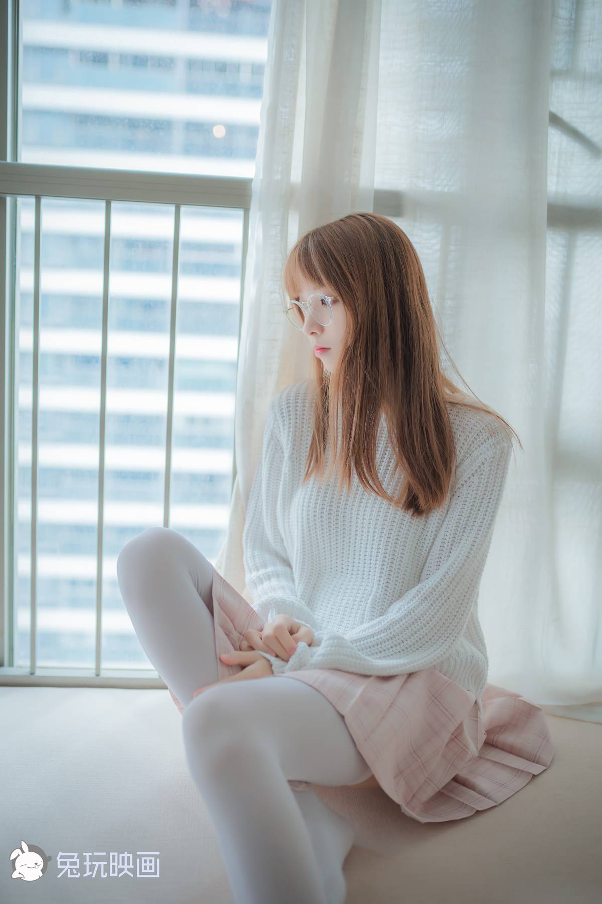 图片[17]-兔玩映画 B081 粉格裙的眼镜娘 在线浏览 – 速更版-美库