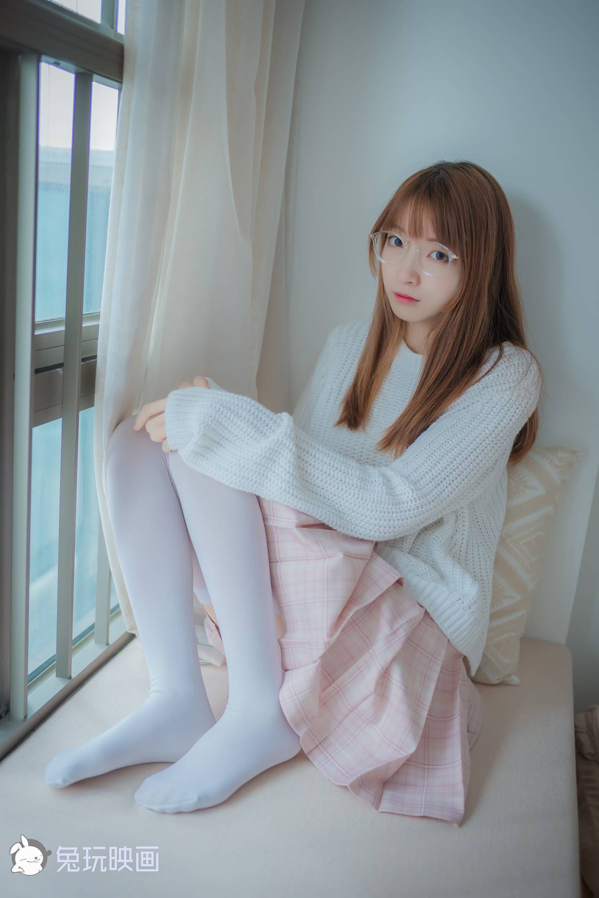 图片[30]-兔玩映画 B081 粉格裙的眼镜娘 在线浏览 – 速更版-美库