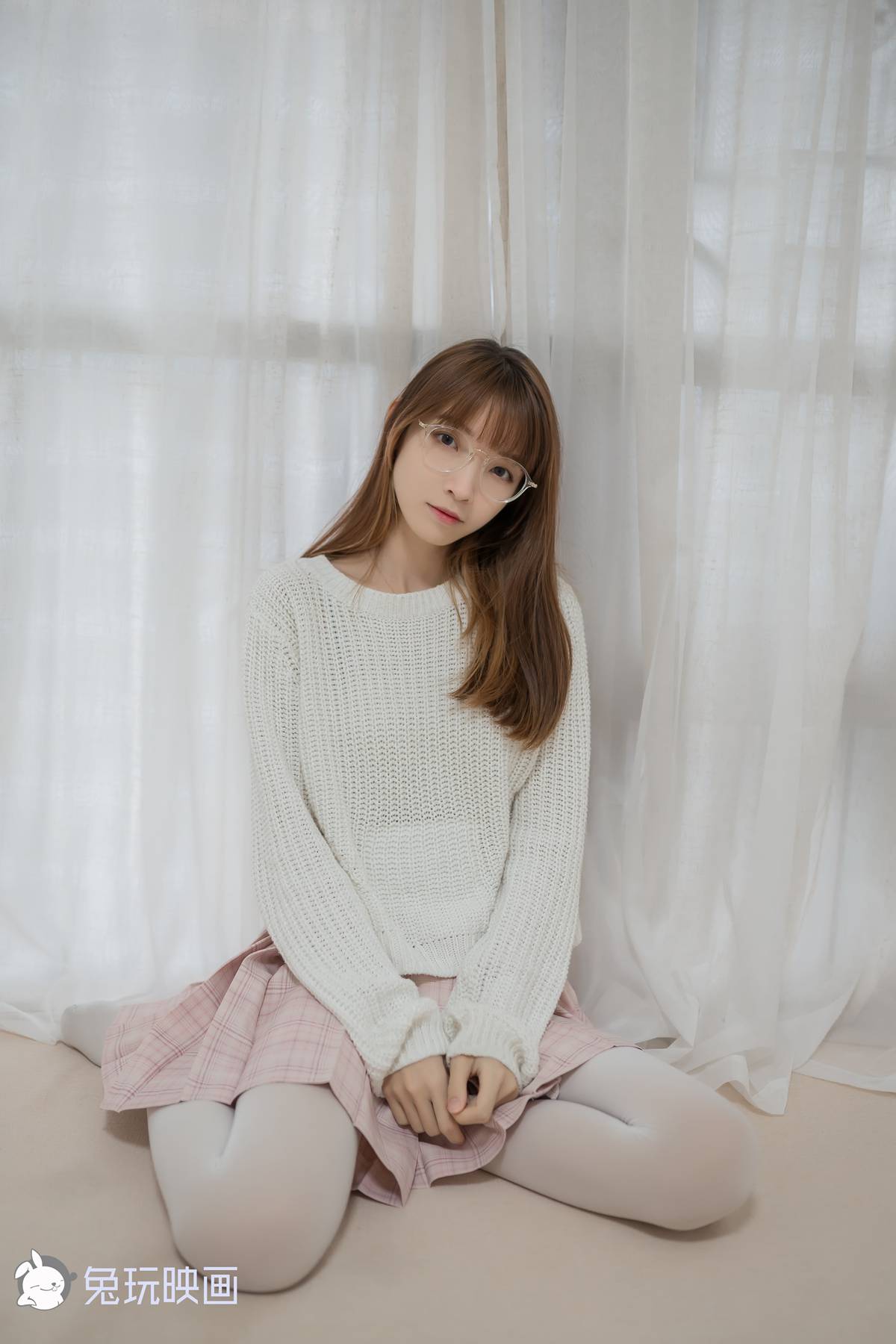 图片[33]-兔玩映画 B081 粉格裙的眼镜娘 在线浏览 – 速更版-美库
