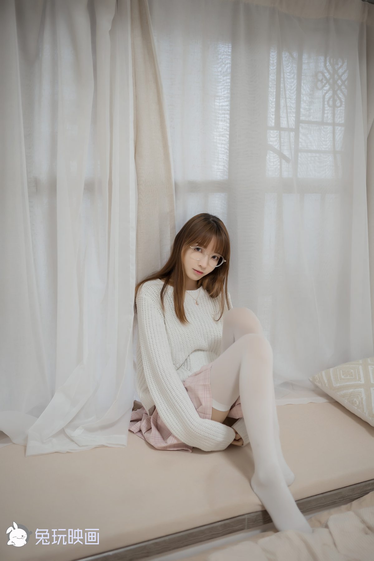 图片[41]-兔玩映画 B081 粉格裙的眼镜娘 在线浏览 – 速更版-美库