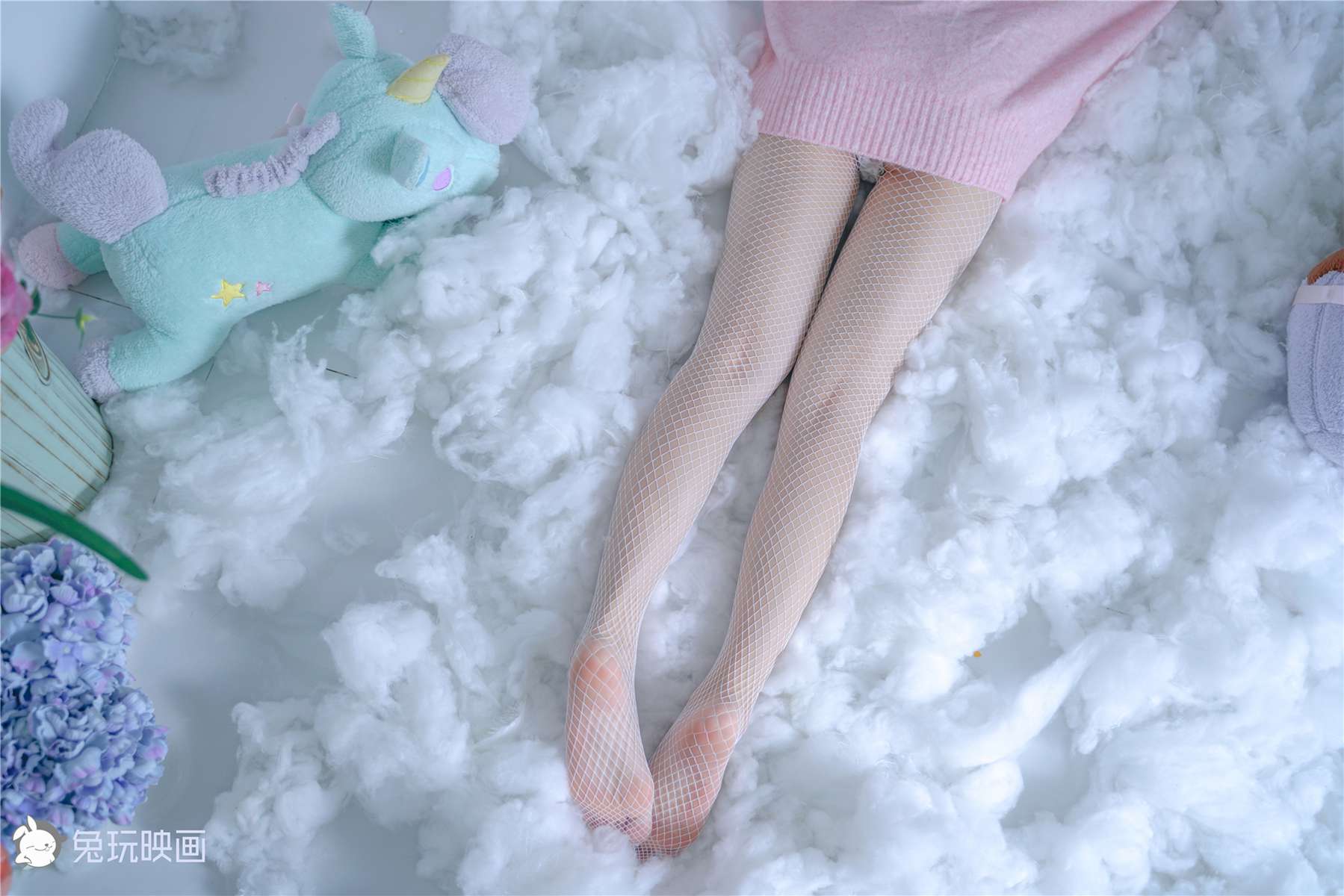 图片[16]-兔玩映画 C012 粉红毛衣和白网袜 在线浏览 – 速更版-美库