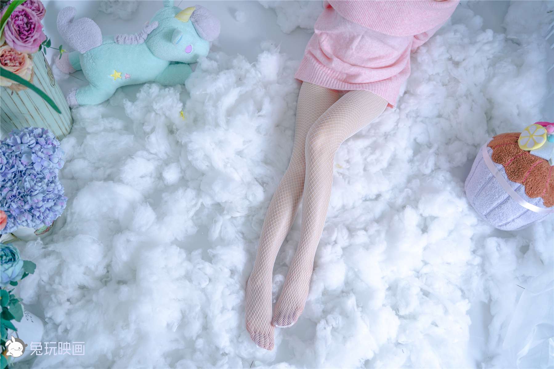 图片[44]-兔玩映画 C012 粉红毛衣和白网袜 在线浏览 – 速更版-美库