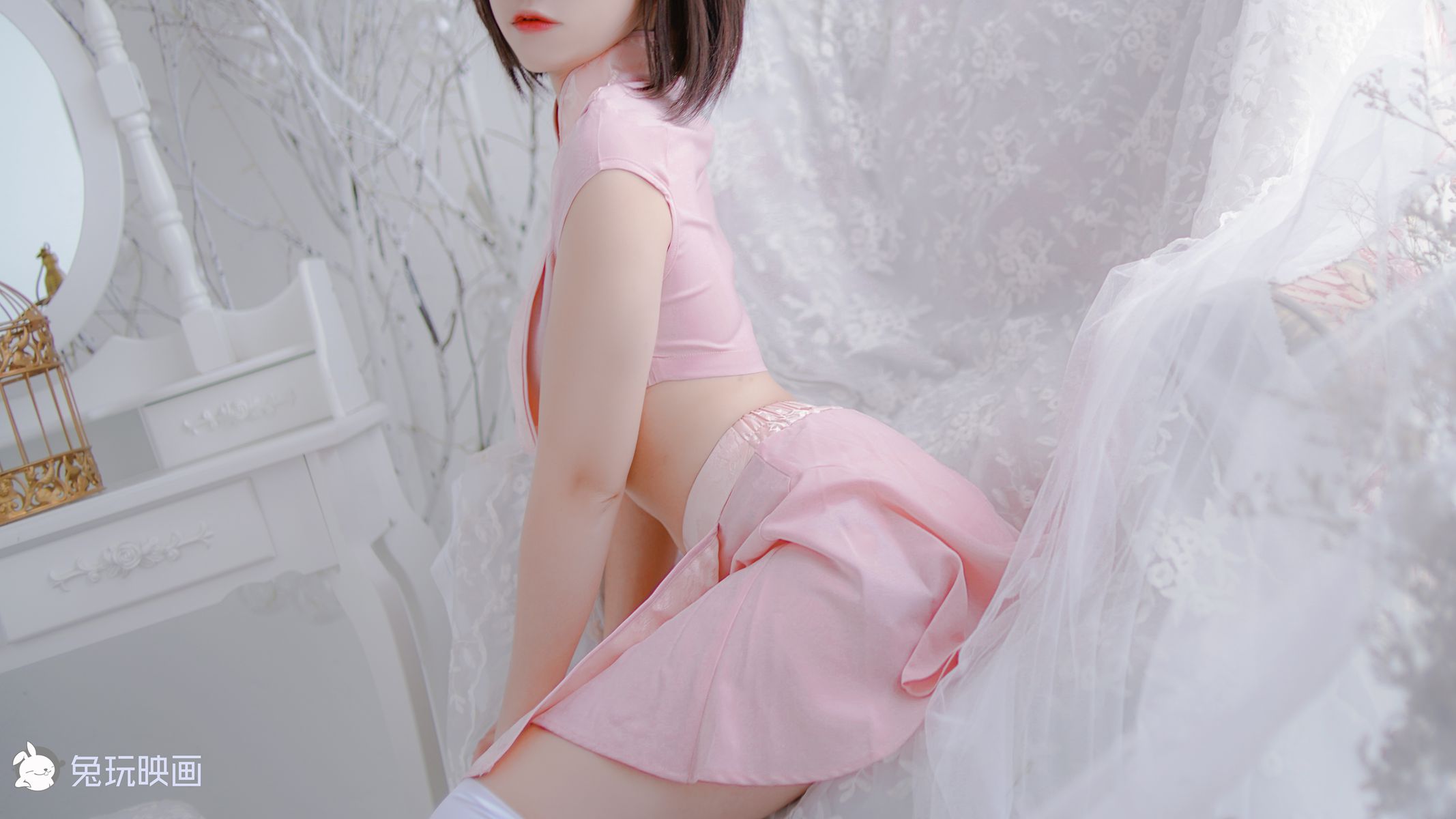 图片[10]-兔玩映画 C042 粉旗袍和黑三本 在线浏览 – 速更版-美库