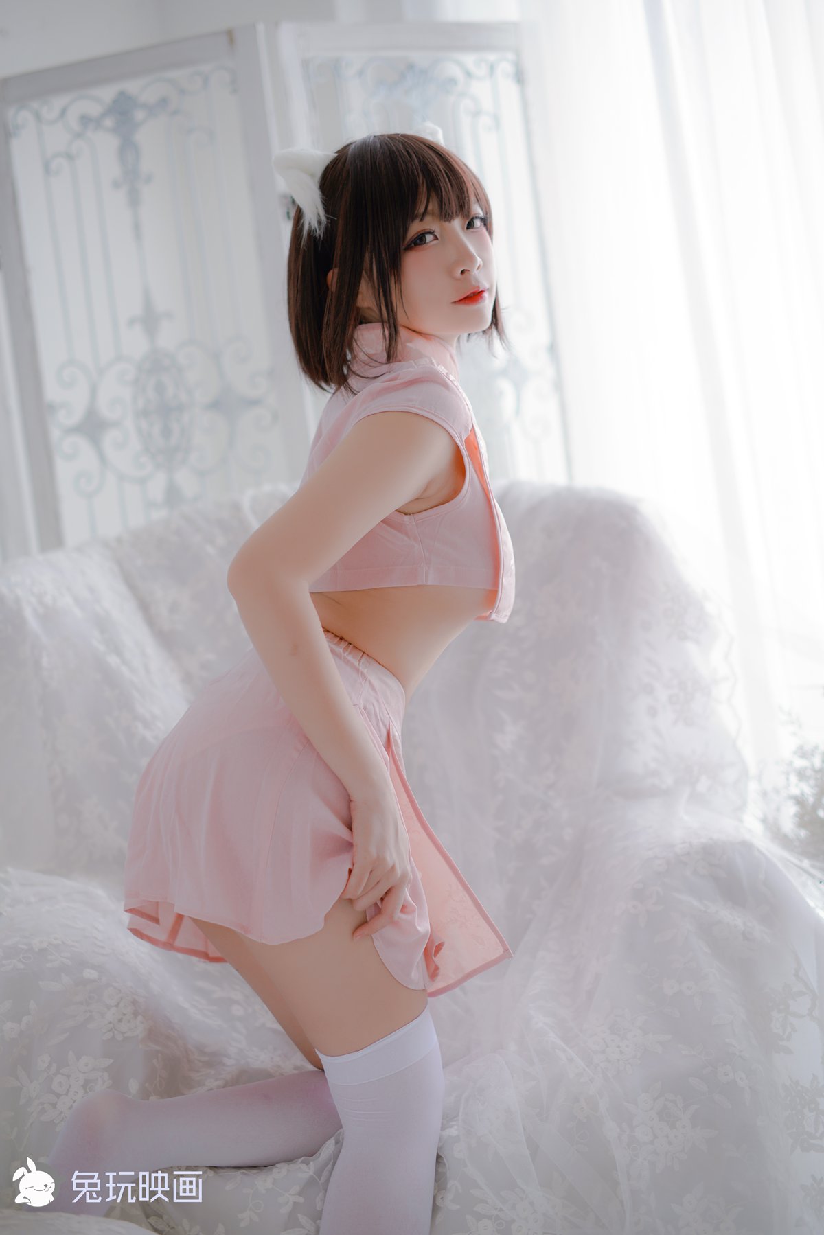 图片[30]-兔玩映画 C042 粉旗袍和黑三本 在线浏览 – 速更版-美库