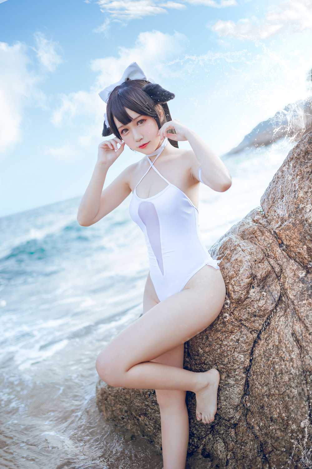 图片[34]-微博人气Coser@抖娘-利世 抖娘×不呆猫 獒犬海边泳装 在线浏览 – 速更版-美库