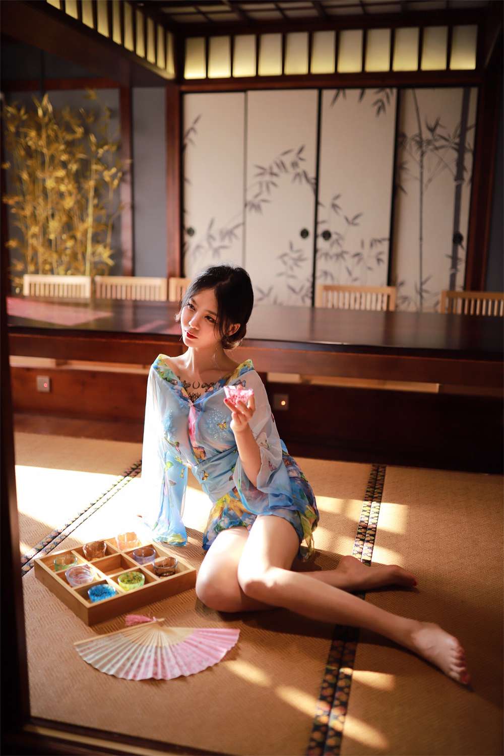 图片[13]-微博人气Coser@抖娘-利世 水蓝和服 在线浏览 – 速更版-美库