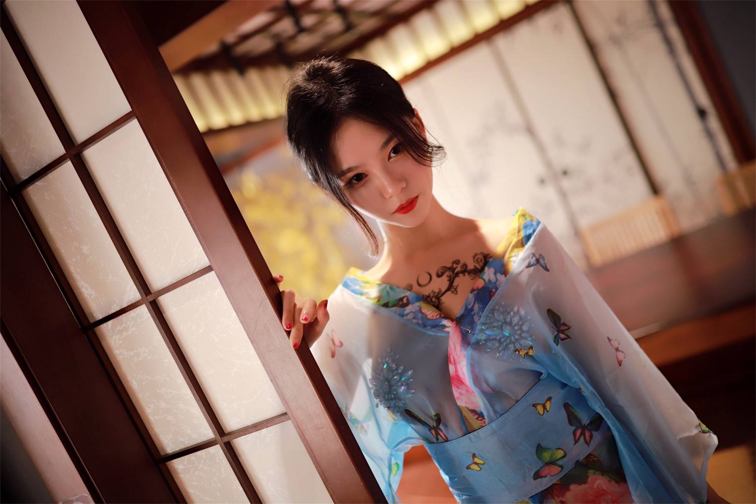 图片[18]-微博人气Coser@抖娘-利世 水蓝和服 在线浏览 – 速更版-美库