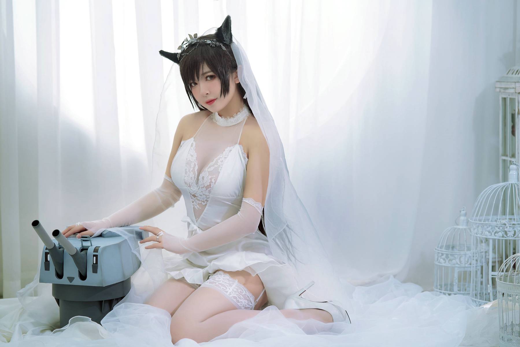 微博人气Coser@半半子 爱宕花嫁 [29P] - 速更版-绅士图