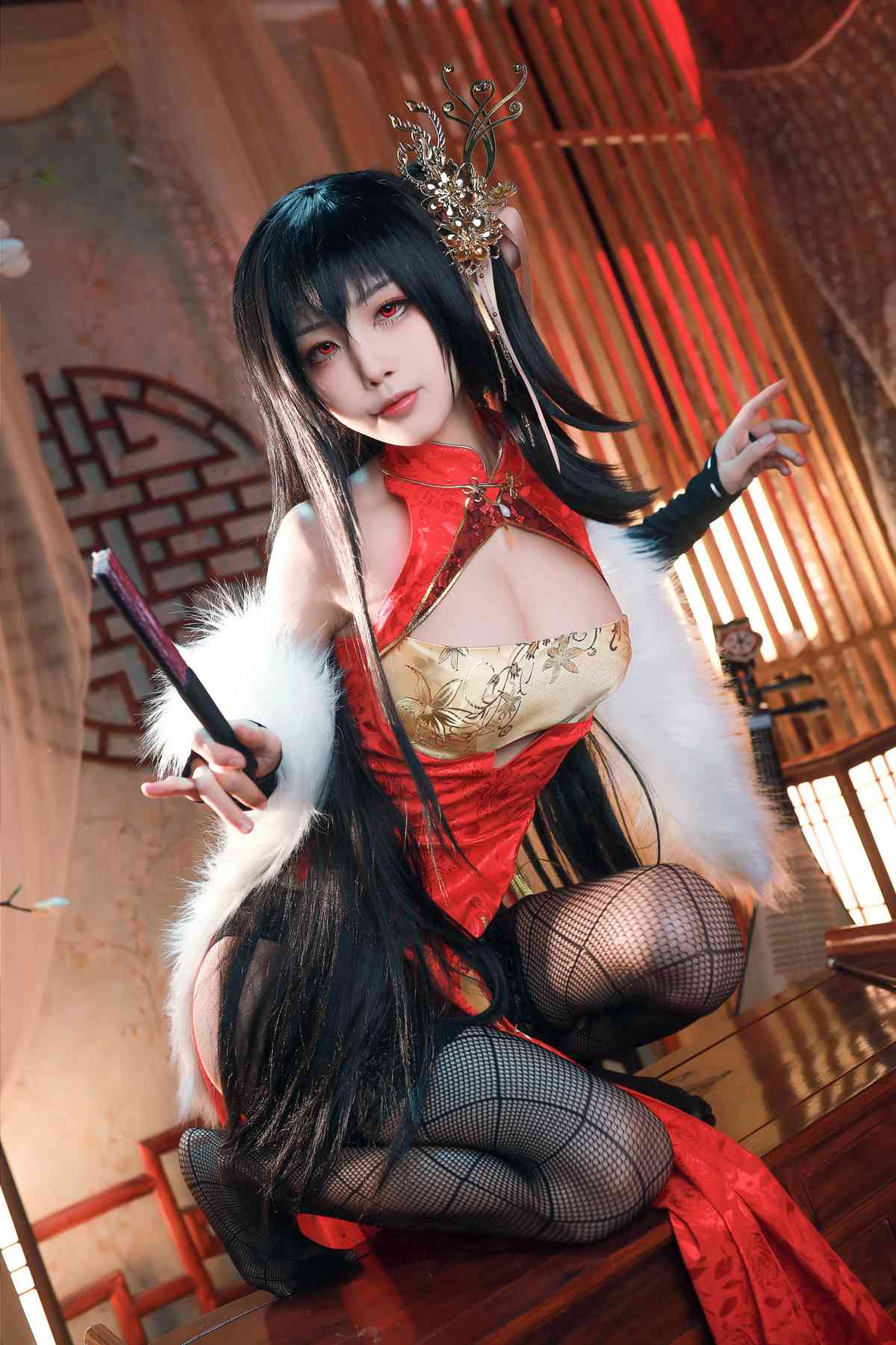 图片[12]-知名动漫博主@水淼aqua 大凤旗袍 [40P] – 速更版-美库