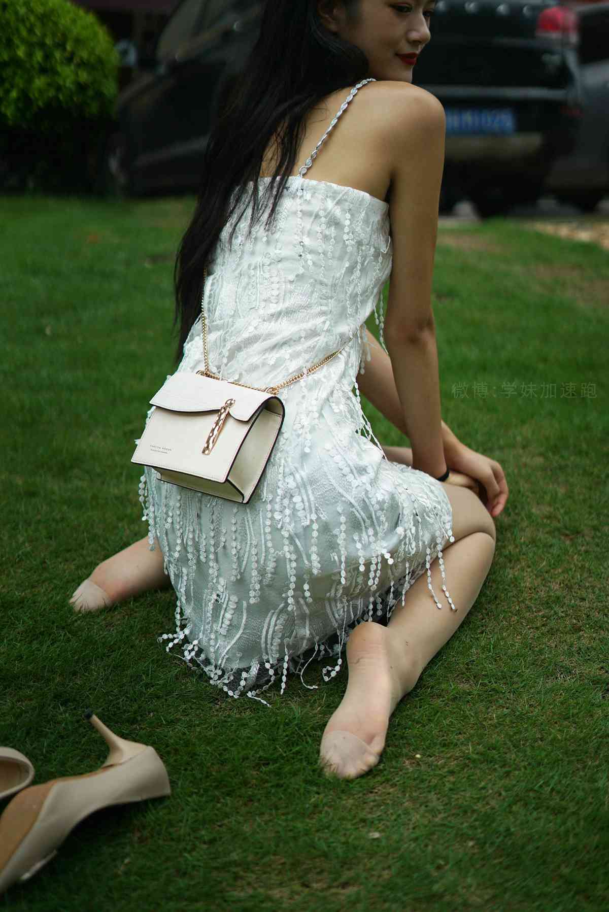 图片[14]-[学妹加速跑] 2020.09.03 XM079《草地上的绿茶jio-鹿酱》[98P] – 速更版-美库
