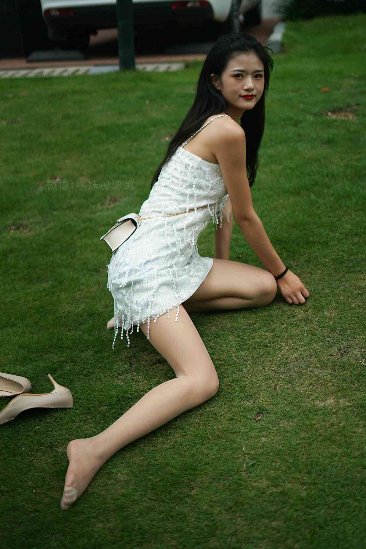 图片[82]-[学妹加速跑] 2020.09.03 XM079《草地上的绿茶jio-鹿酱》[98P] – 速更版-美库