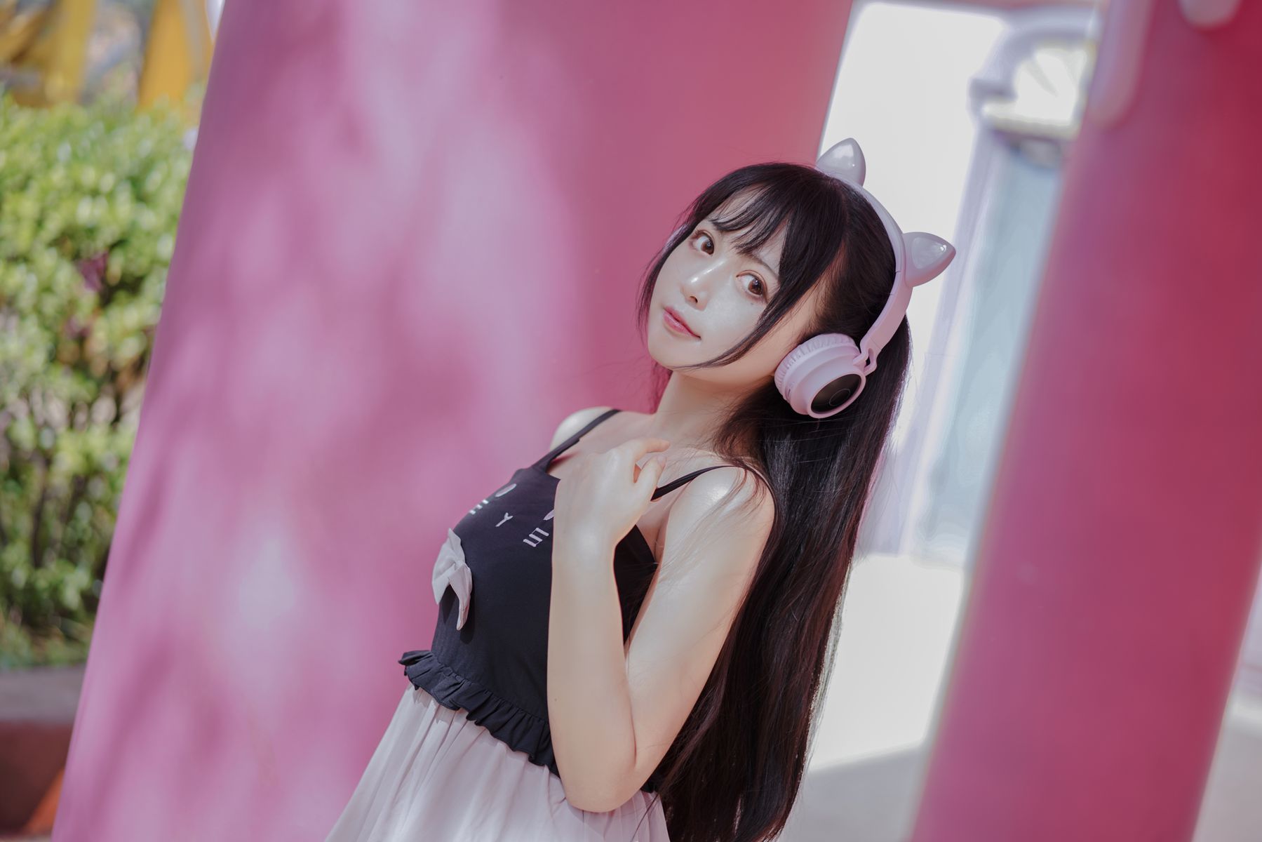 图片[2]-大眼萌妹@黑猫猫OvO pink[21P]-翎羽暗房