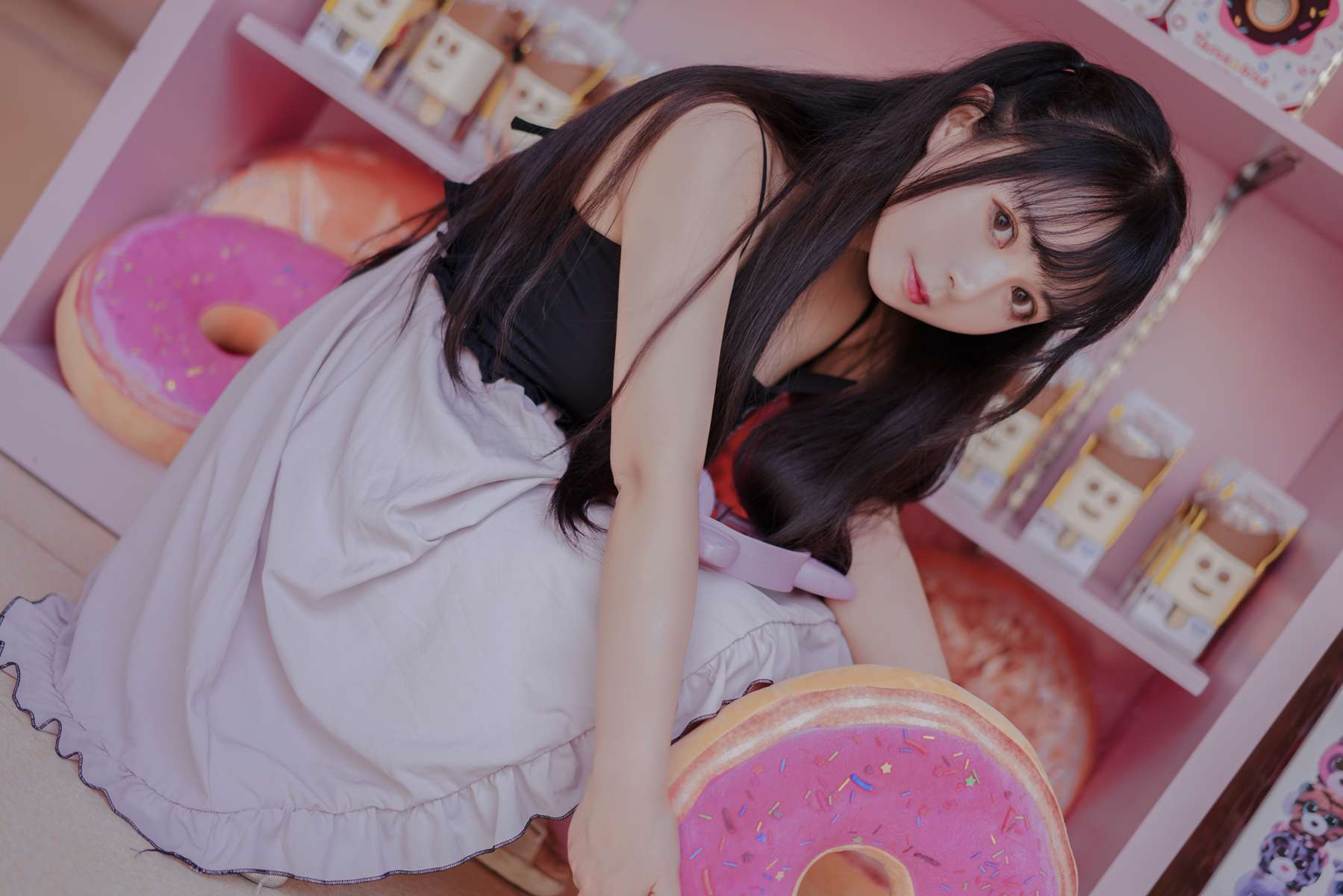 图片[3]-大眼萌妹@黑猫猫OvO pink[21P]-翎羽暗房