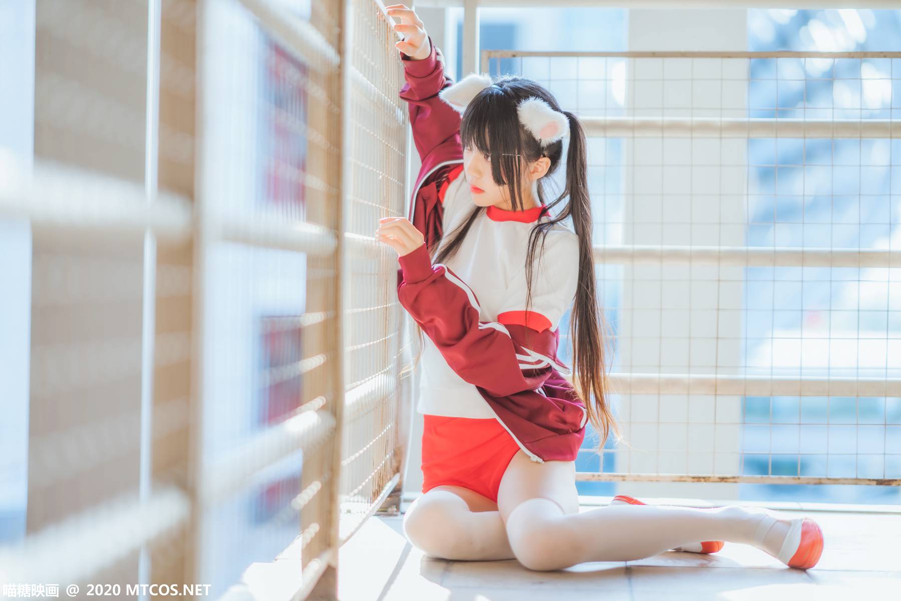 图片[43]-[喵糖映画]VOL.308 红色体操服[44P] – 速更版-美库