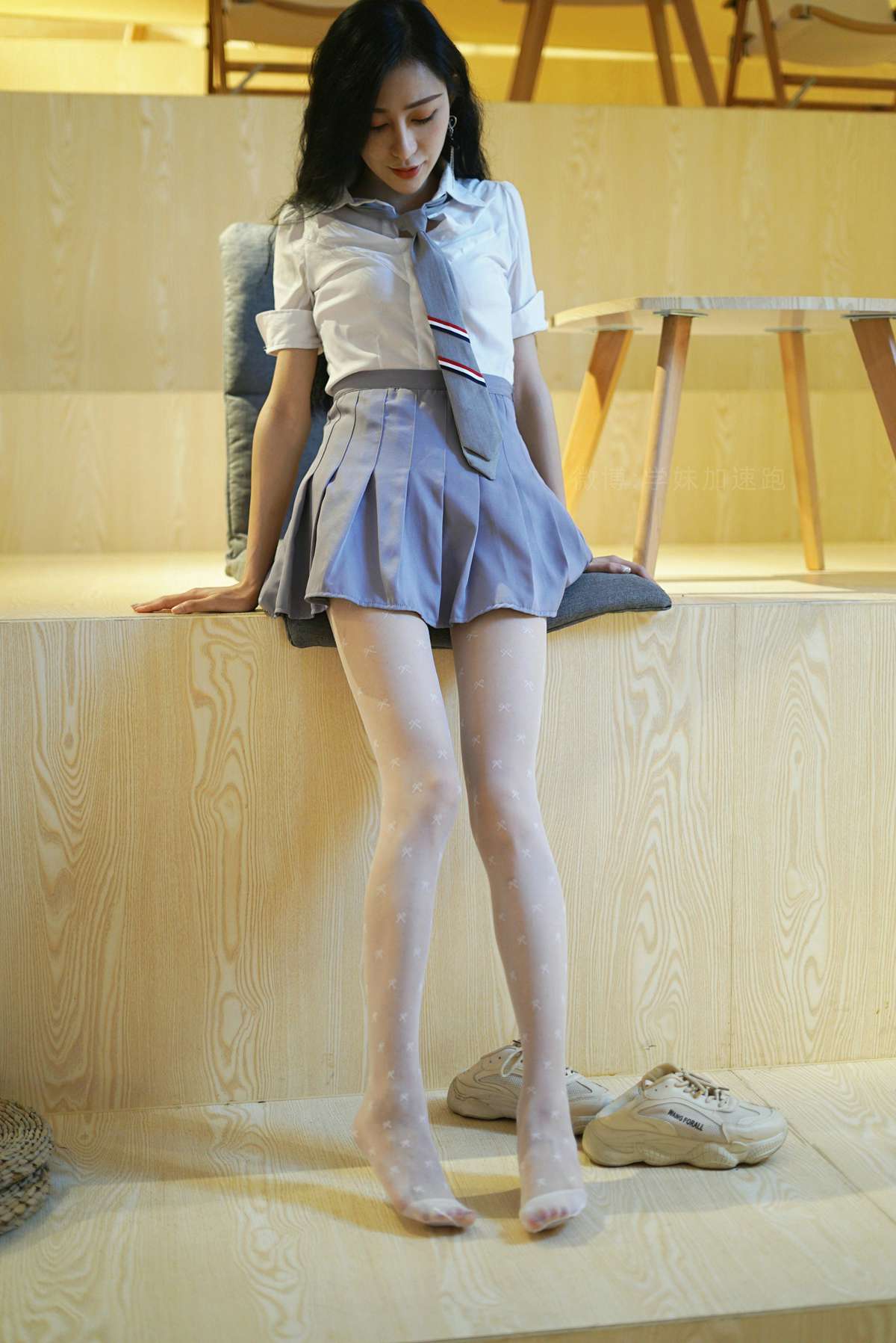 图片[22]-[学妹加速跑] 2020.10.09 XM090 《白丝小阿萌-萌萌》[94P] – 速更版-美库