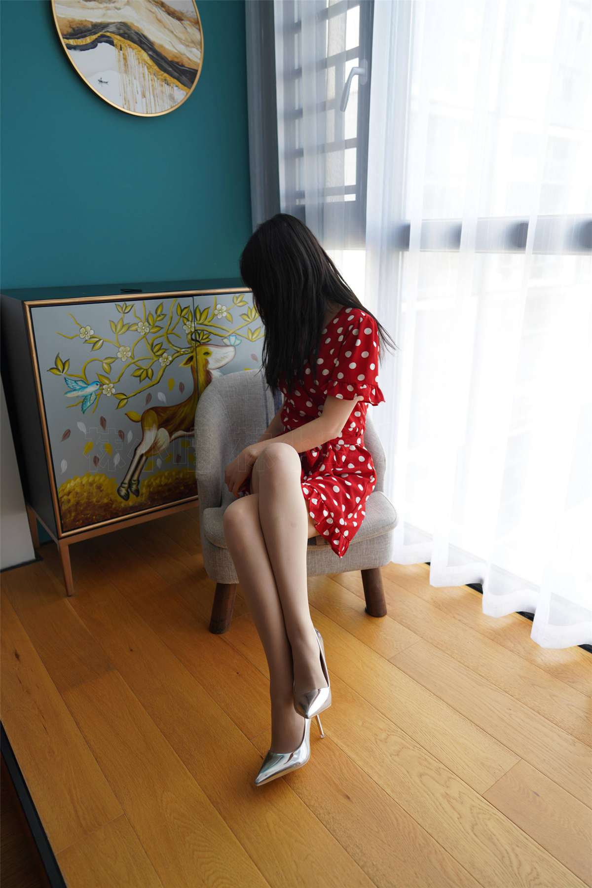 图片[10]-[kittyWawa袜小喵] KT263 《波点红裙》 [96P] – 速更版-美库