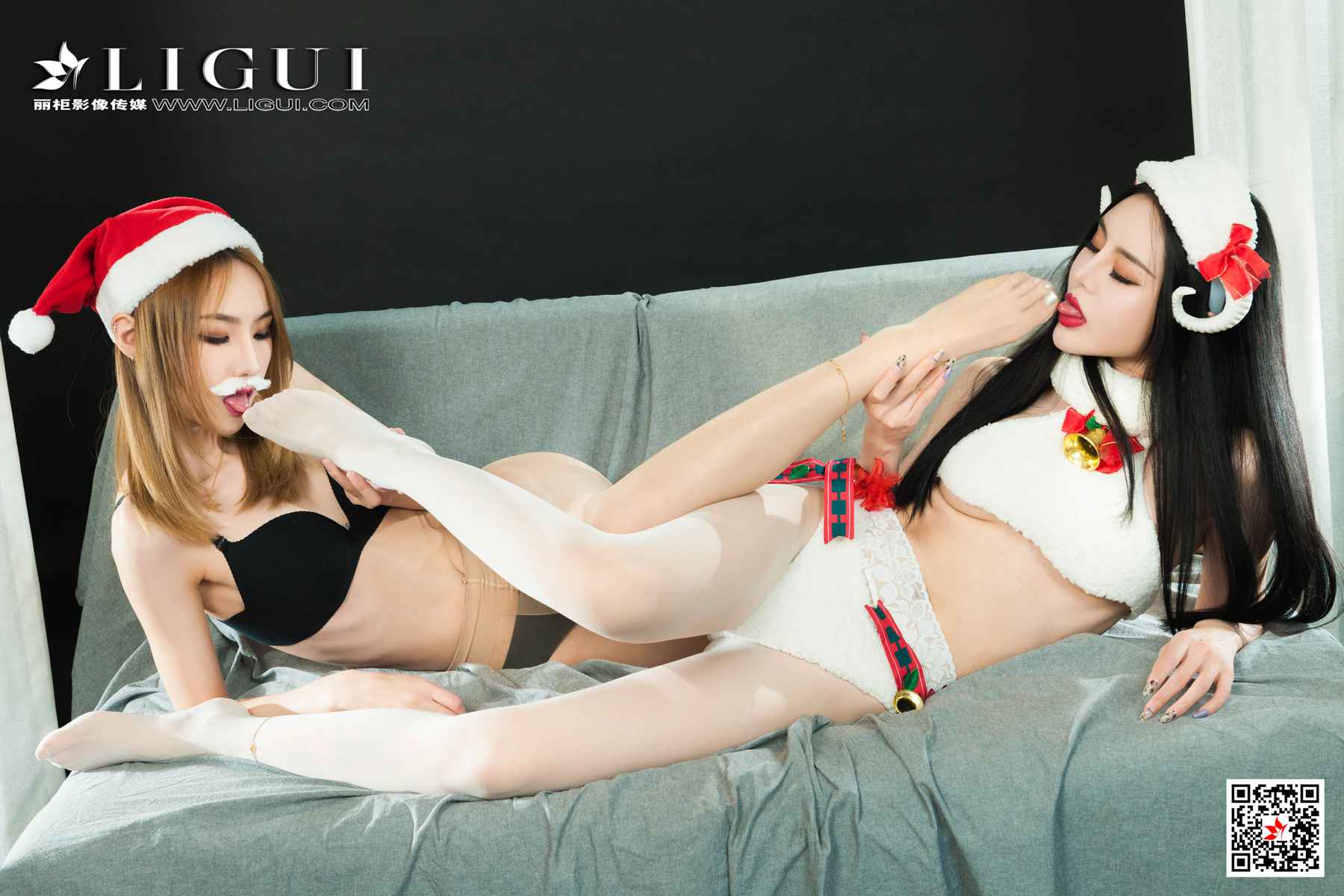 图片[18]-[Ligui丽柜]网络丽人 2020.12.23 Model 蕊蕊&凉儿《双生花-圣诞激情》[93P] – 速更版-美库