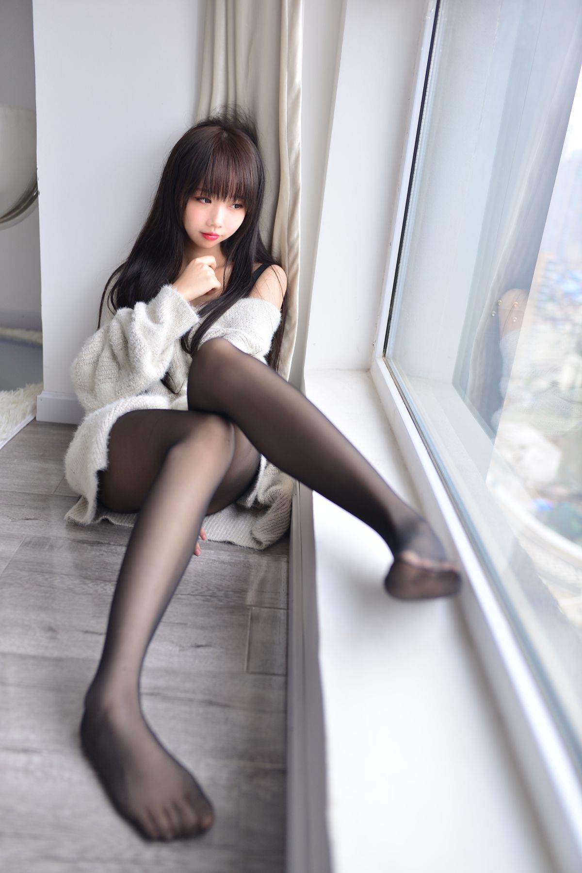 图片[2]-Cos小姐姐雪琪 毛衣少女 [34P]-翎羽暗房