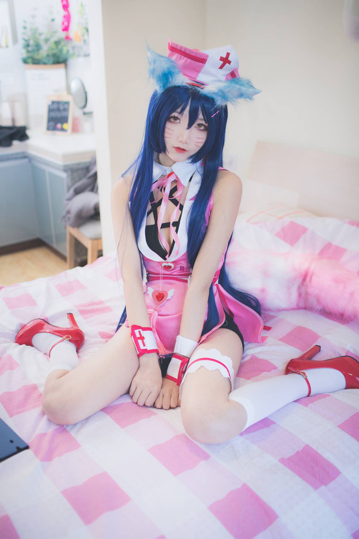 图片[3]-清纯少女 五更百鬼 阿狸护士服-翎羽暗房