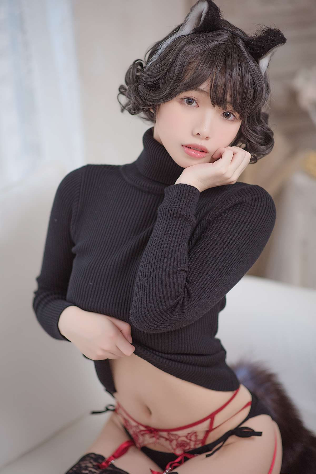 图片[20]-动漫博主 雯妹不讲道理 –黑猫内衣 [31P] – 速更版-美库