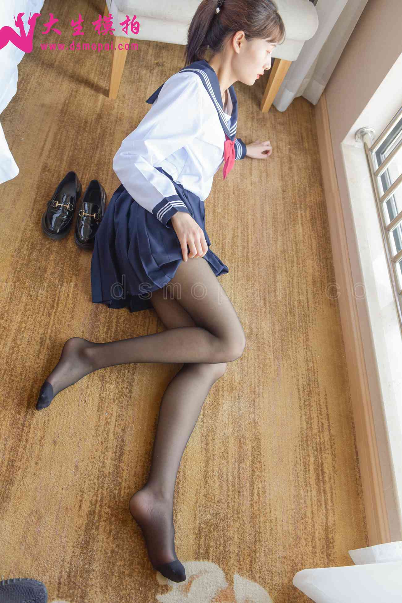 图片[16]-大生模拍 NO.210 意涵 JK黑丝[55P] – 速更版-美库