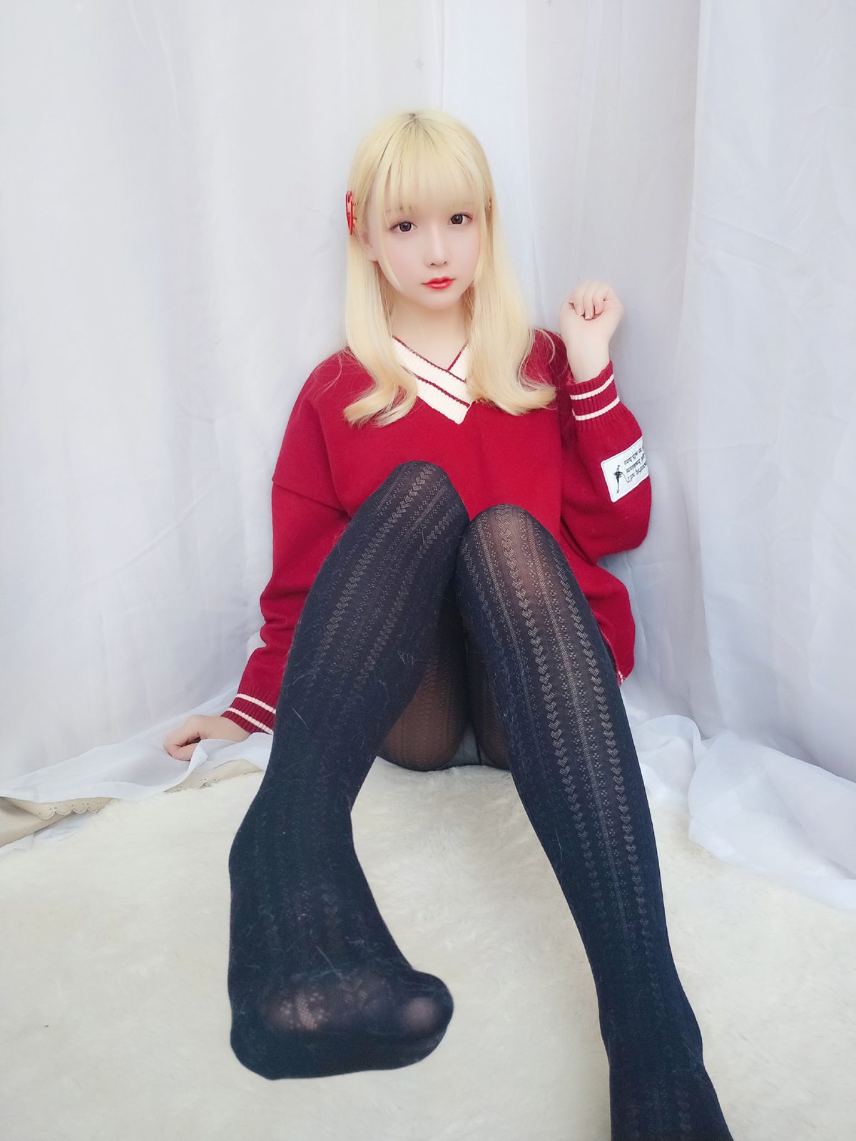 图片[12]-星之迟迟 玫瑰味黑丝[26P] – 速更版-美库