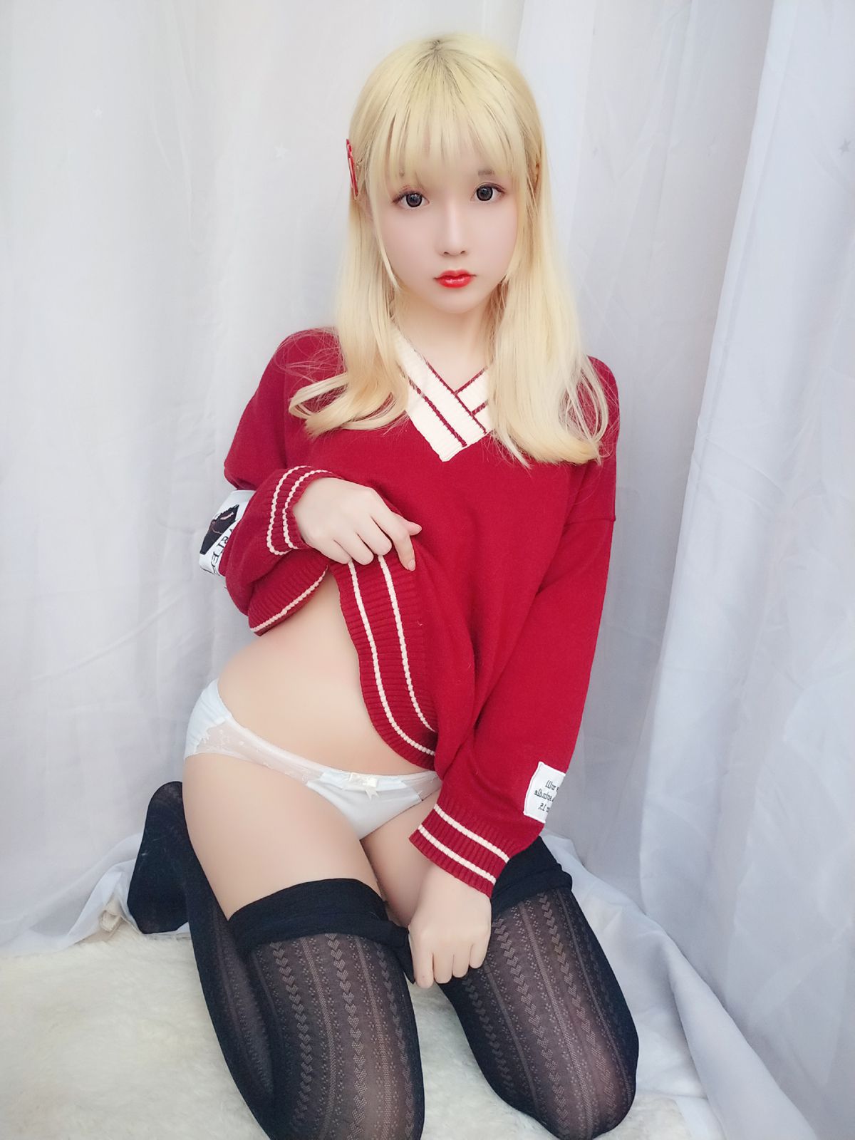 图片[23]-星之迟迟 玫瑰味黑丝[26P] – 速更版-美库