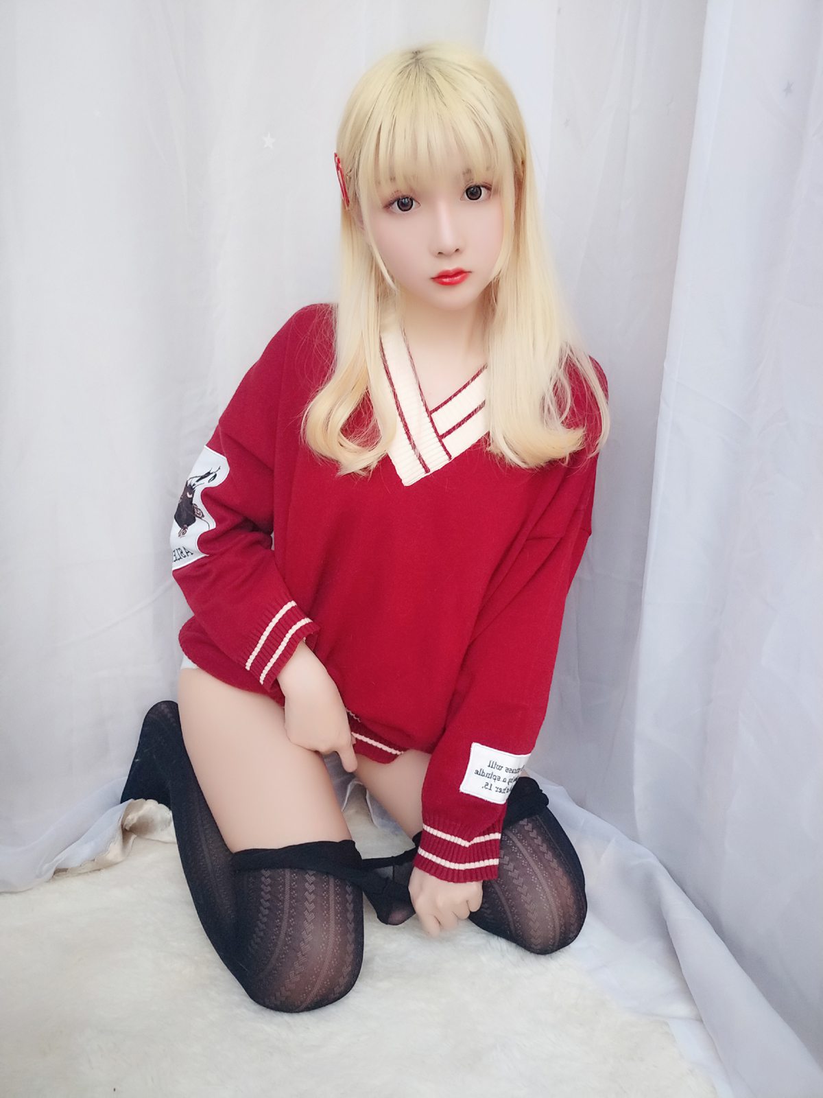 图片[24]-星之迟迟 玫瑰味黑丝[26P] – 速更版-美库