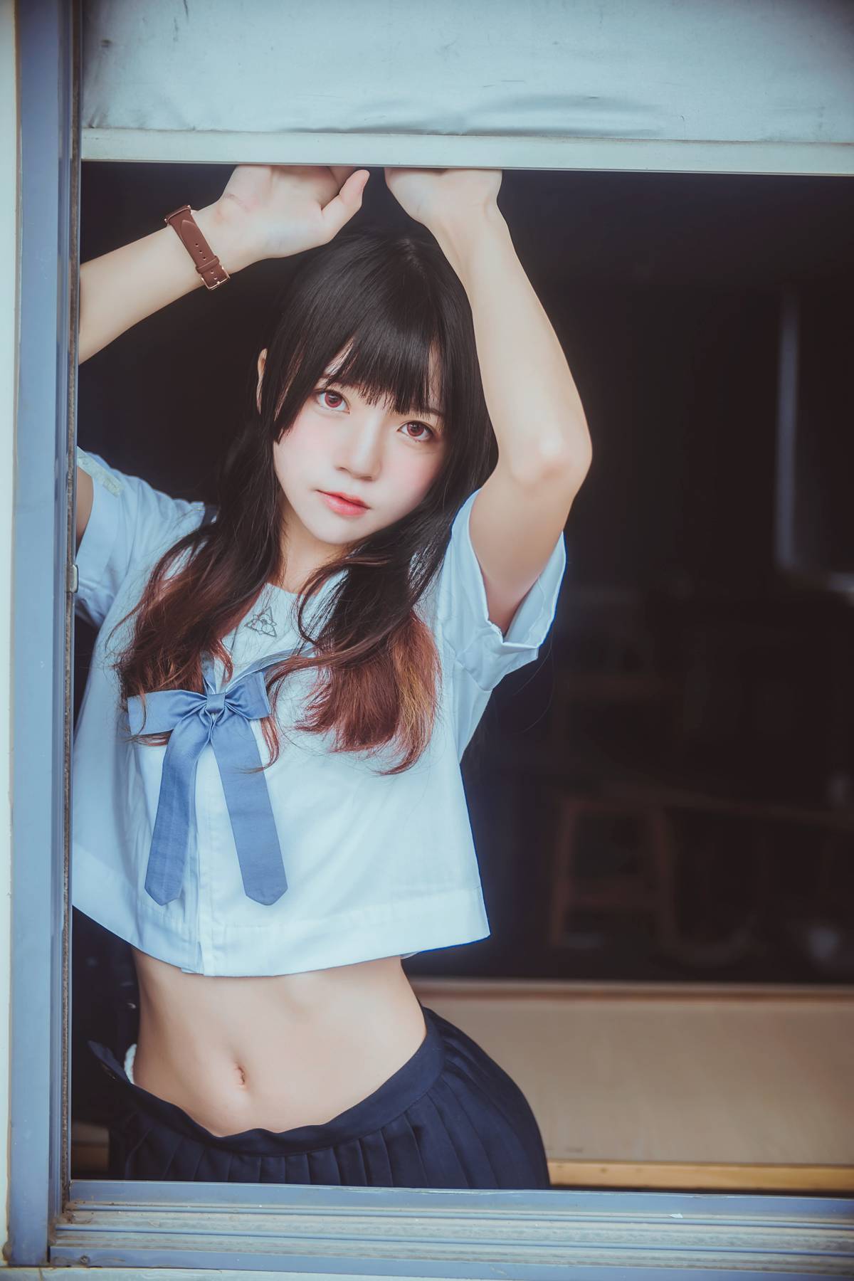 图片[15]-桜桃喵 蓝白水手服 [39P] – 速更版-美库