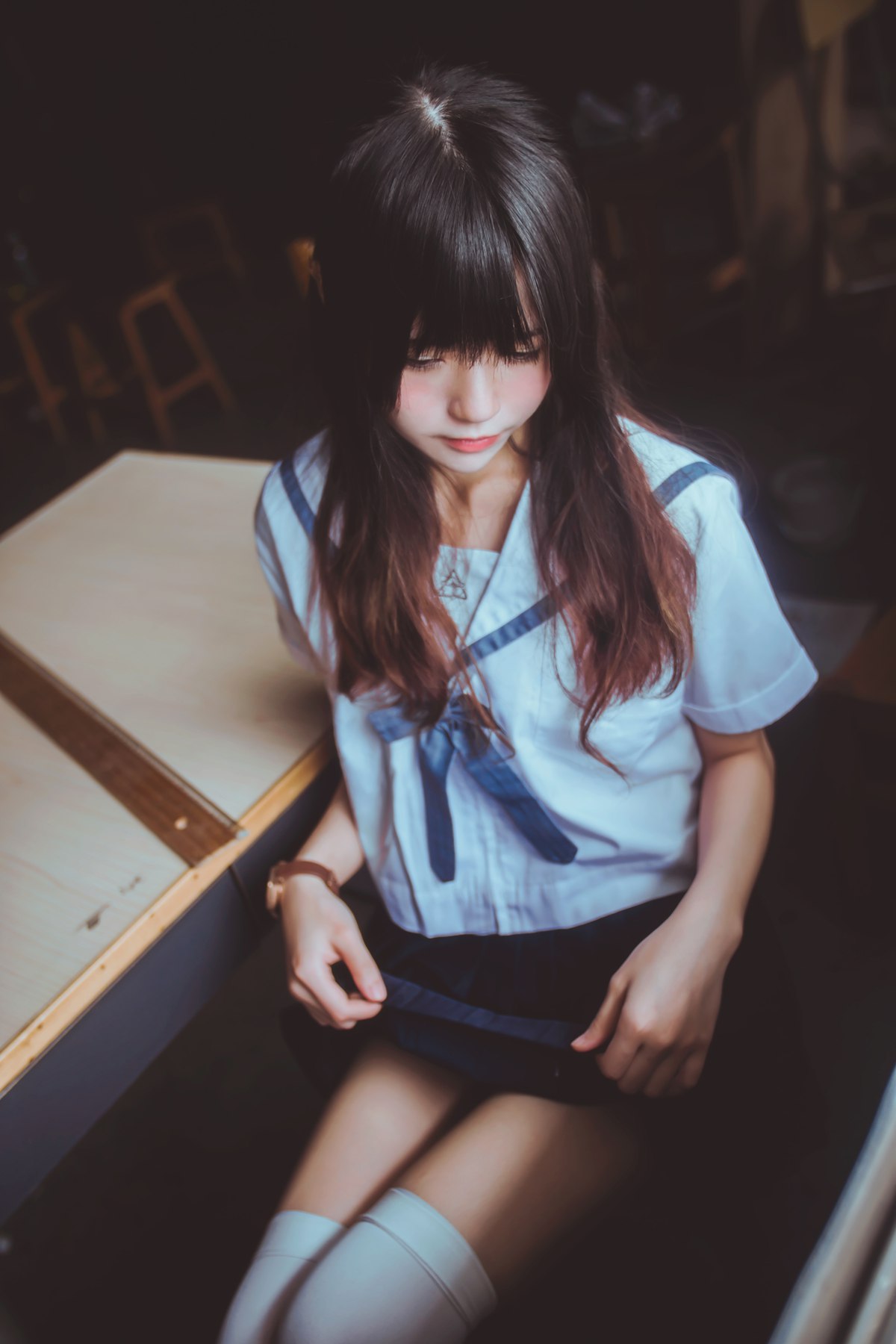 图片[18]-桜桃喵 蓝白水手服 [39P] – 速更版-美库