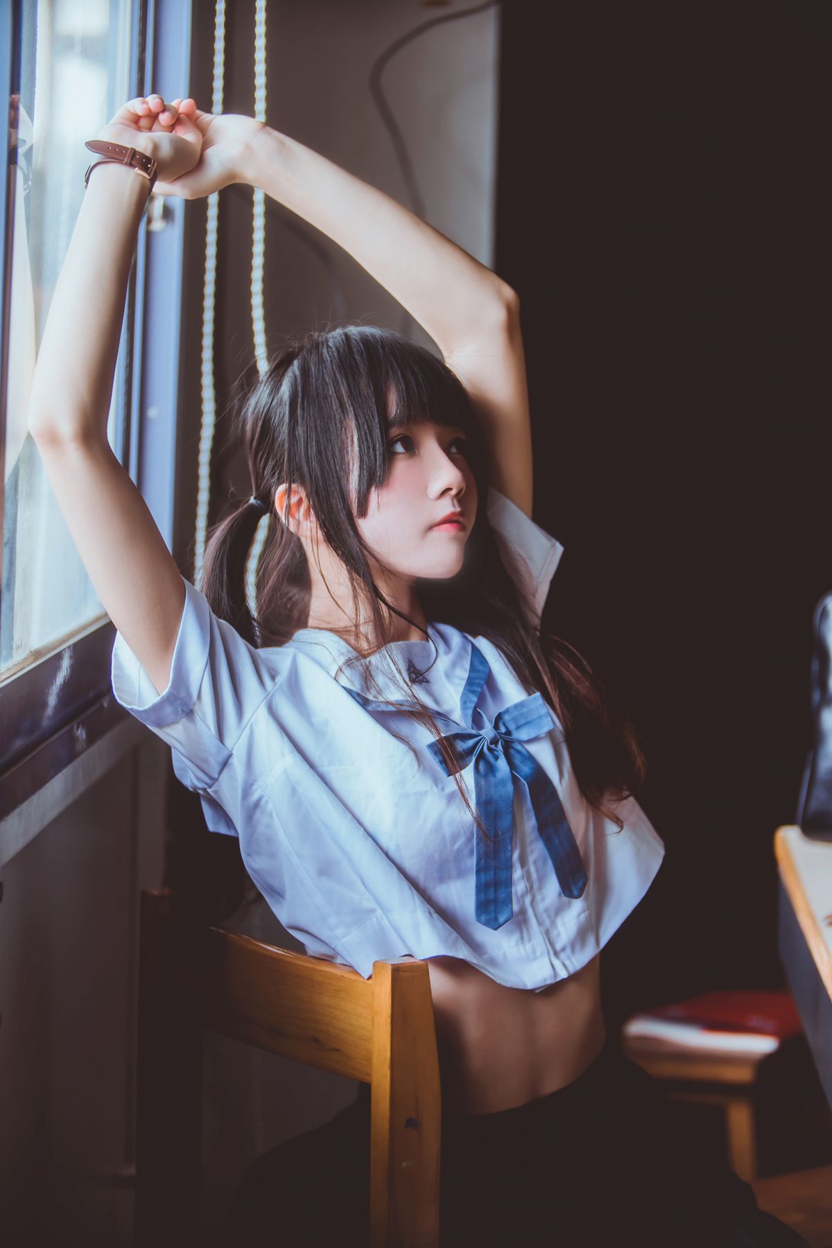 图片[22]-桜桃喵 蓝白水手服 [39P] – 速更版-美库