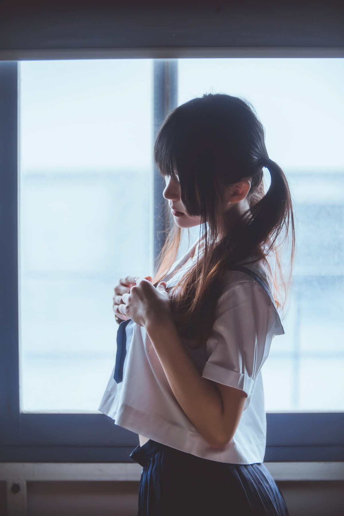 图片[27]-桜桃喵 蓝白水手服 [39P] – 速更版-美库