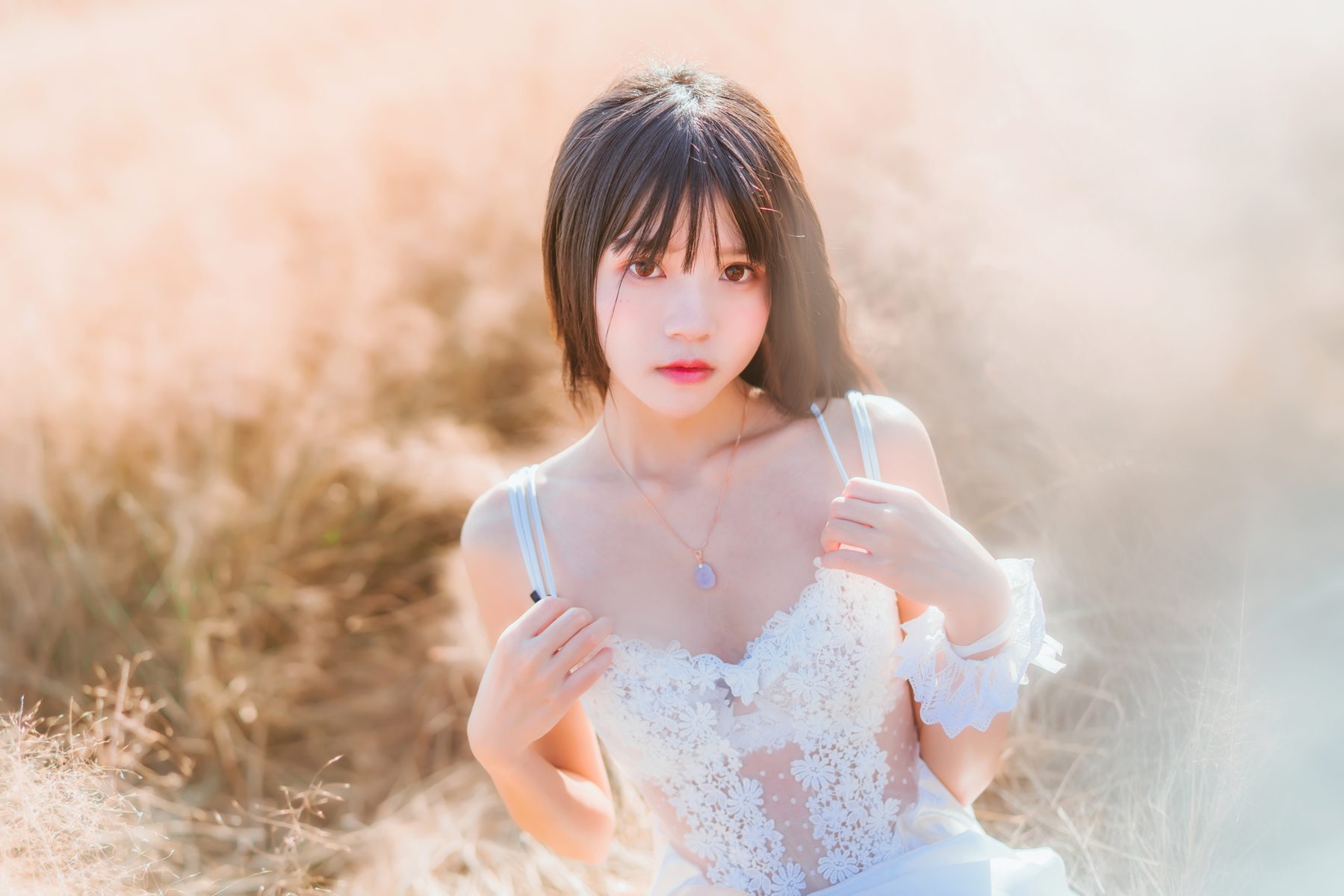 图片[32]-桜桃喵 冬眠 白裙上 [48P] – 速更版-美库