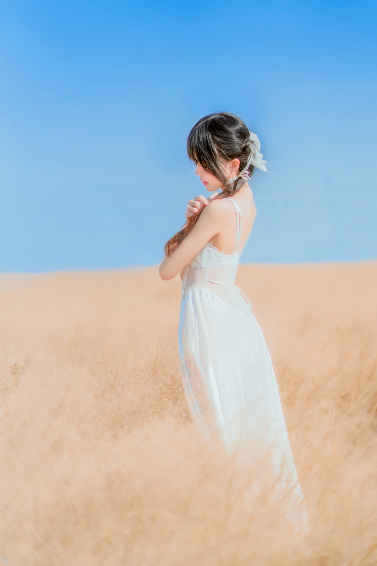 图片[38]-桜桃喵 冬眠 白裙上 [48P] – 速更版-美库