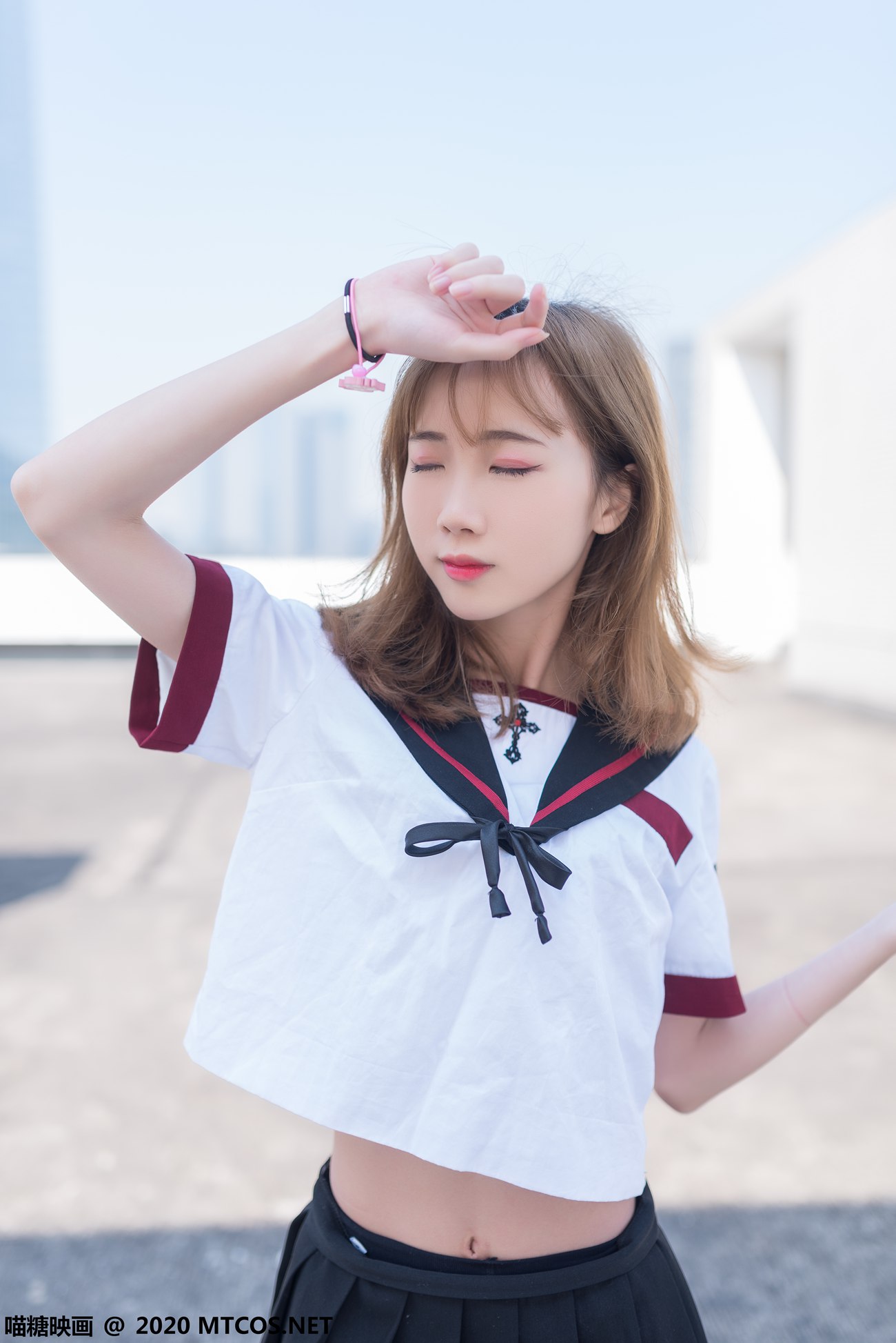 图片[19]-[喵糖映画]VOL.322 天台少女[46P] – 速更版-美库