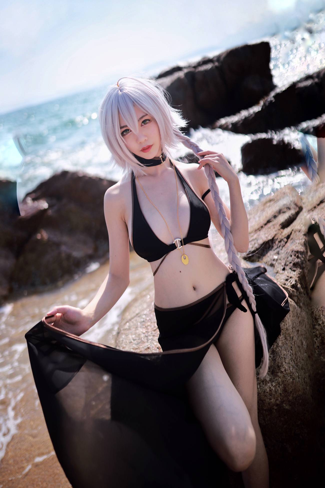 图片[11]-抖娘-利世  – 黑贞德泳装[40P] – 速更版-美库